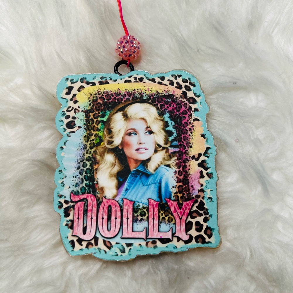 Dolly Car Freshie/ Large 4 x 3.5 inches White